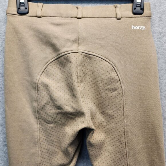 Horze Womens Breeches Equestrian Horse Riding Safari Khaki Stretch 26 Pants - Picture 6 of 15